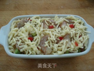 鲜虾焗饭的做法步骤：8