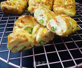 杂蔬火腿芝士面包条的做法步骤：21