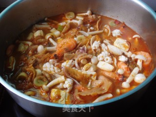 泡菜海鲜豆腐煲的做法步骤：12