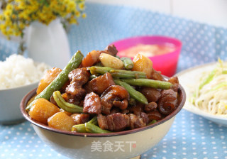 土豆豆角炖五花肉的做法步骤：16