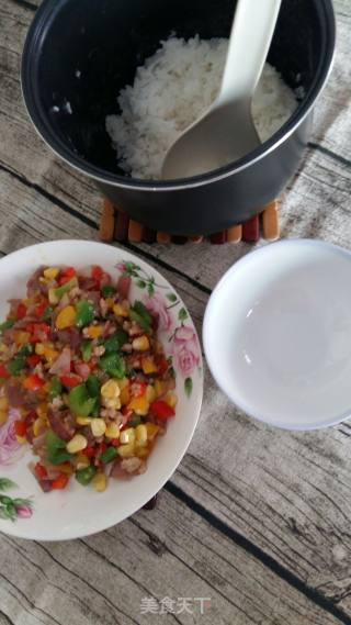 多彩米饭蛋糕的做法步骤：9