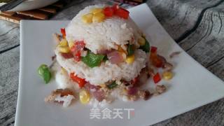 多彩米饭蛋糕的做法步骤：12