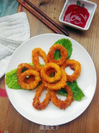脆皮鱿鱼圈的做法步骤：8