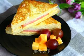 火腿西多士的做法步骤：10