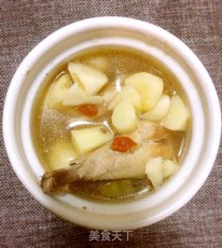 西洋参枸杞淮山药滋补土鸡汤的做法步骤：4