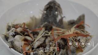 榄菜蒸鲈鱼的做法步骤：7