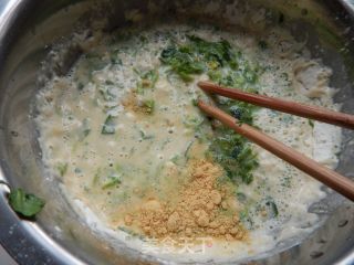 青菜煎饼的做法步骤：6