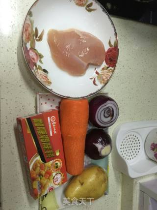 咖喱鸡饭(中辣)的做法步骤：1