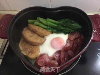 鹅肝腊肠煲仔饭的做法步骤：11
