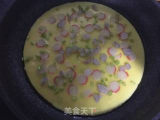 海鲜鸡蛋饼的做法步骤：5