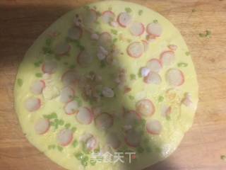 海鲜鸡蛋饼的做法步骤：7