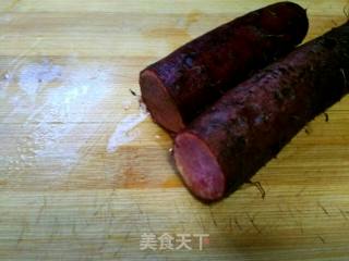 蓝莓汁紫山药的做法步骤：1