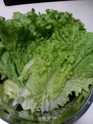 五花肉拌生菜的做法步骤：2