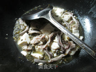 雪菜猪肚煮豆腐的做法步骤：8