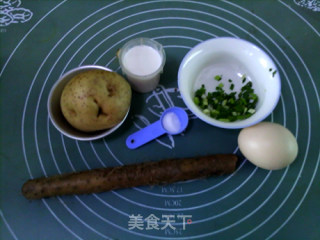土豆山药鸡蛋饼的做法步骤：1