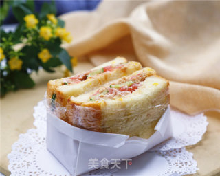 吞拿鱼肉松三明治的做法步骤：14