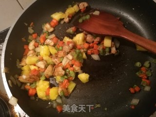 菠萝鸡丁的做法步骤：15