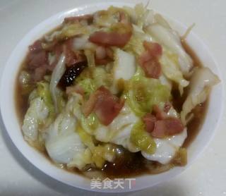 培根炝炒手撕圆白菜的做法步骤：4