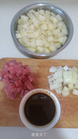 肉丁土豆酱的做法步骤：1