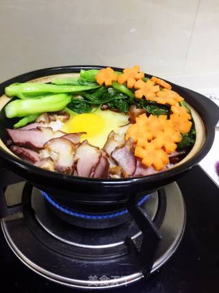 腊肉煲仔饭的做法步骤：4