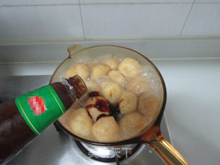 青菜烩油面筋塞肉的做法步骤：5