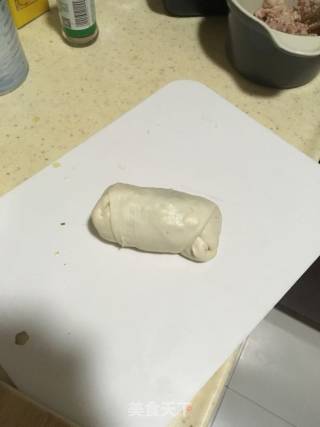 酥脆葱香肉饼饼的做法步骤：7