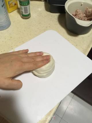 酥脆葱香肉饼饼的做法步骤：8