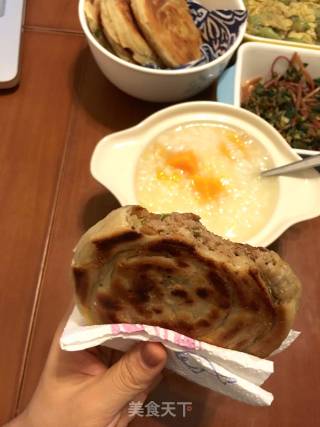 酥脆葱香肉饼饼的做法步骤：13