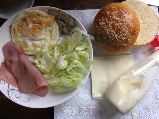 鸡蛋火腿汉堡的做法步骤：13