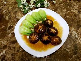 油菜香菇的做法步骤：9