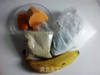 香蕉红薯糯米饼的做法步骤：1