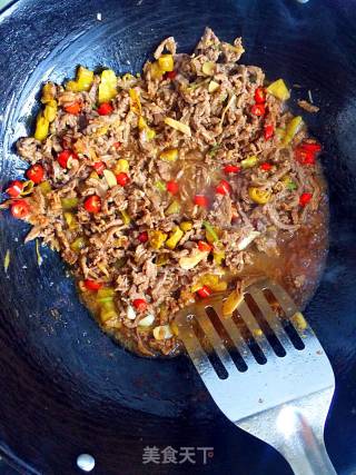 山椒牛肉丝的做法步骤：8