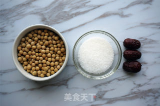 红枣豆浆,养血安神的做法步骤：1