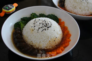 鲍汁海参捞饭的做法步骤：8