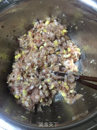 香菇玉米蒸肉饼的做法步骤：5