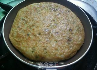 香葱蛋饭煎饼的做法步骤：9