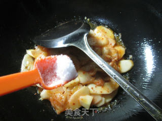 泡菜炒山药的做法步骤：5