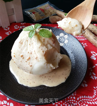 芝麻焙煎汁山药泥的做法步骤：7