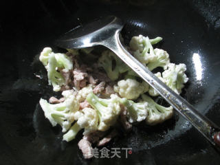 里脊肉菠菜花菜羹的做法步骤：4