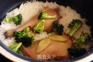 腊鸭腿焗饭的做法步骤：5