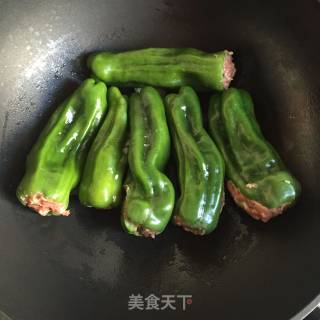 虎皮青椒酿肉的做法步骤：6