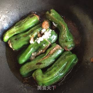 虎皮青椒酿肉的做法步骤：7