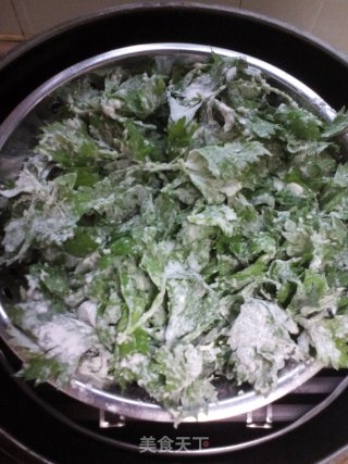 蒸芹菜叶的做法步骤：4