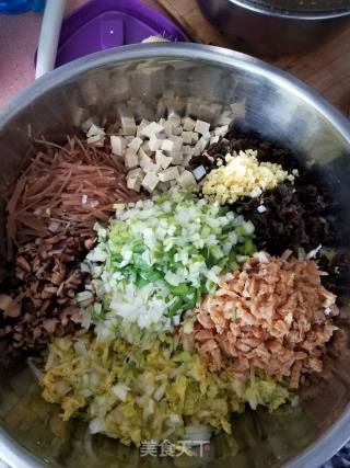 荞面白菜素包子的做法步骤：12