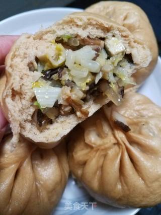 荞面白菜素包子的做法步骤：16