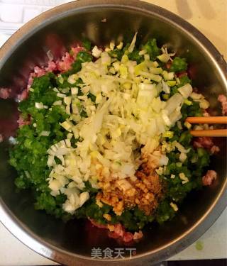 猪肉青椒馅饺子的做法步骤：7