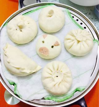 教你蒸不回缩的包子，红豆包，猪猪包的做法步骤：5