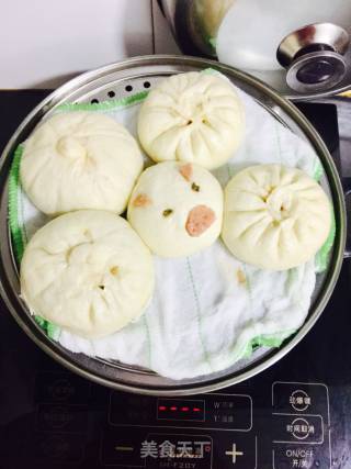 教你蒸不回缩的包子，红豆包，猪猪包的做法步骤：6