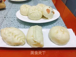 教你蒸不回缩的包子，红豆包，猪猪包的做法步骤：15