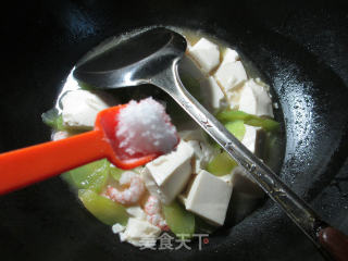 虾仁莴笋煮豆腐的做法步骤：7